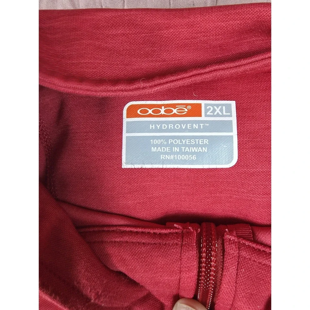 Chick-Fil-A Quarter 1/4 Zip Red Pullover Team Style Oobe Size 2XL Peach Bowl